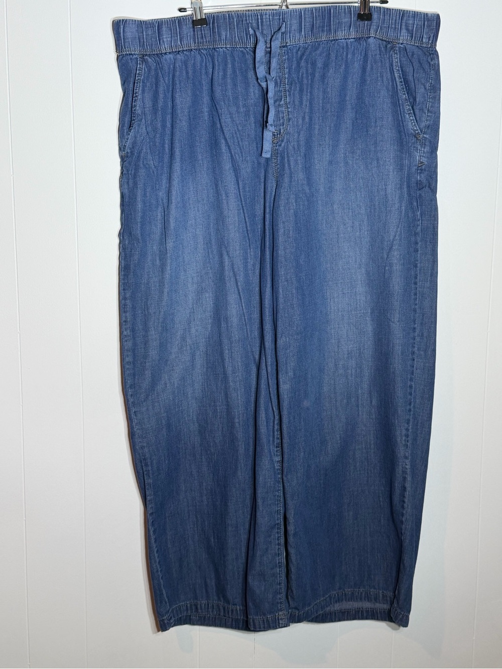 Nine West Women's Indigo Wide Leg Denim Trousers